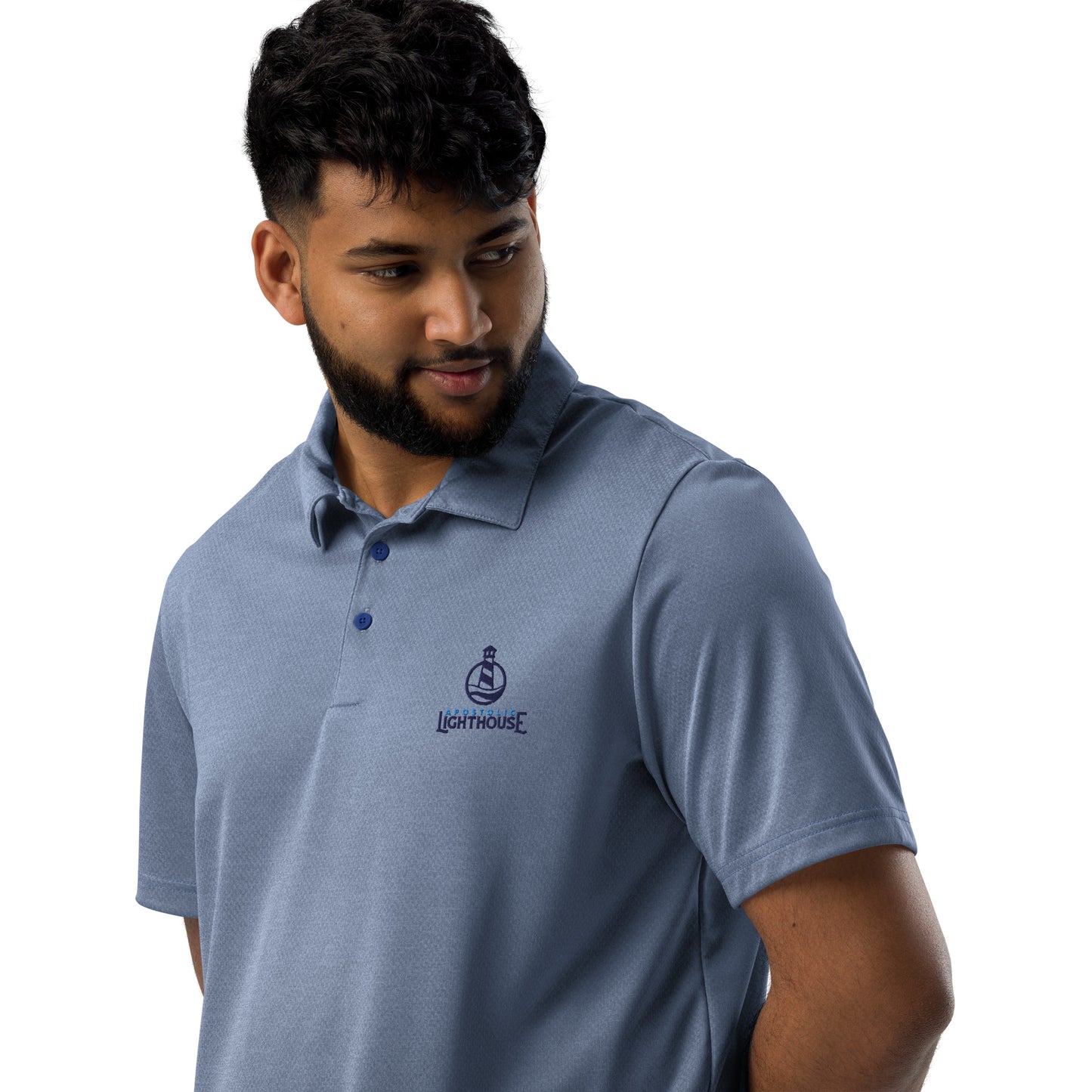 adidas space-dyed polo Lighthouse Logo