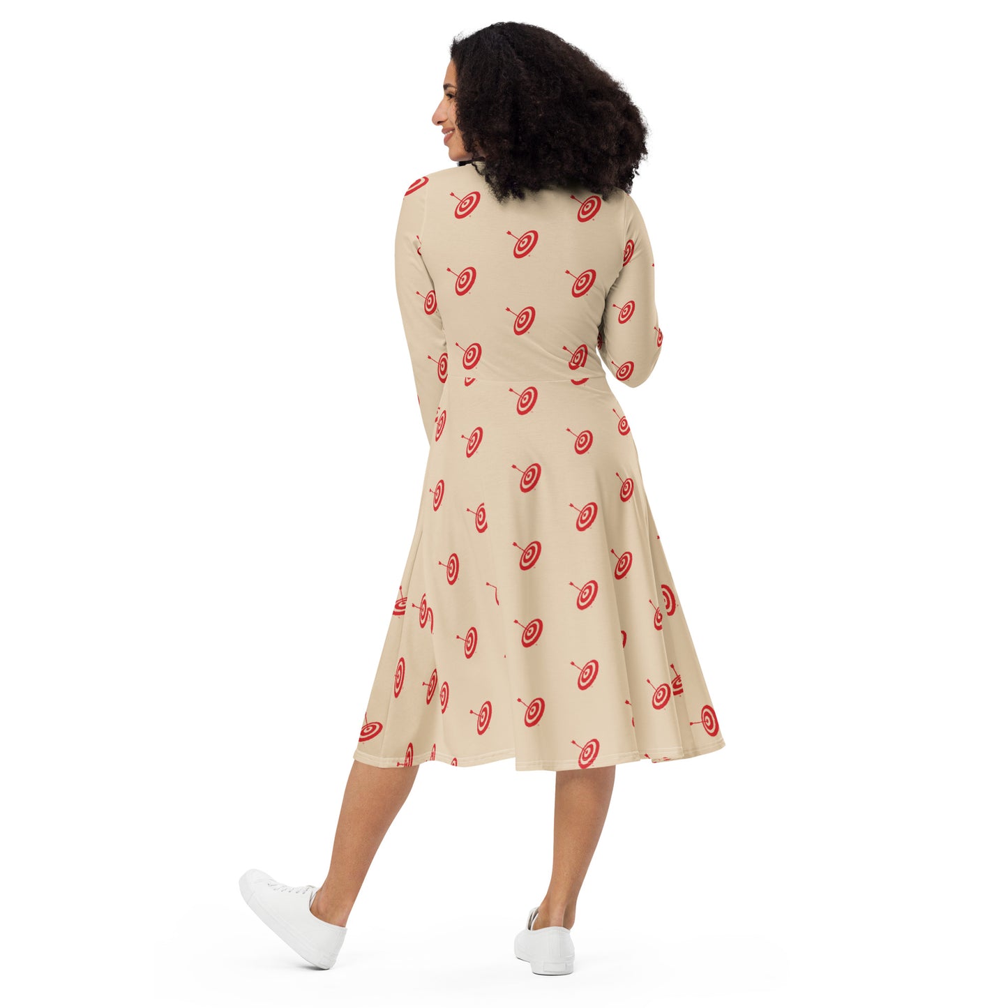 (RUNS SMALL) PI Target Print midi dress