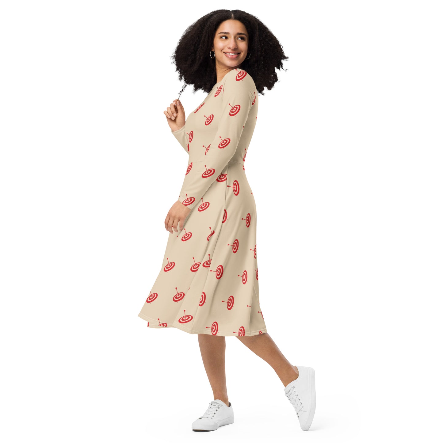 (RUNS SMALL) PI Target Print midi dress