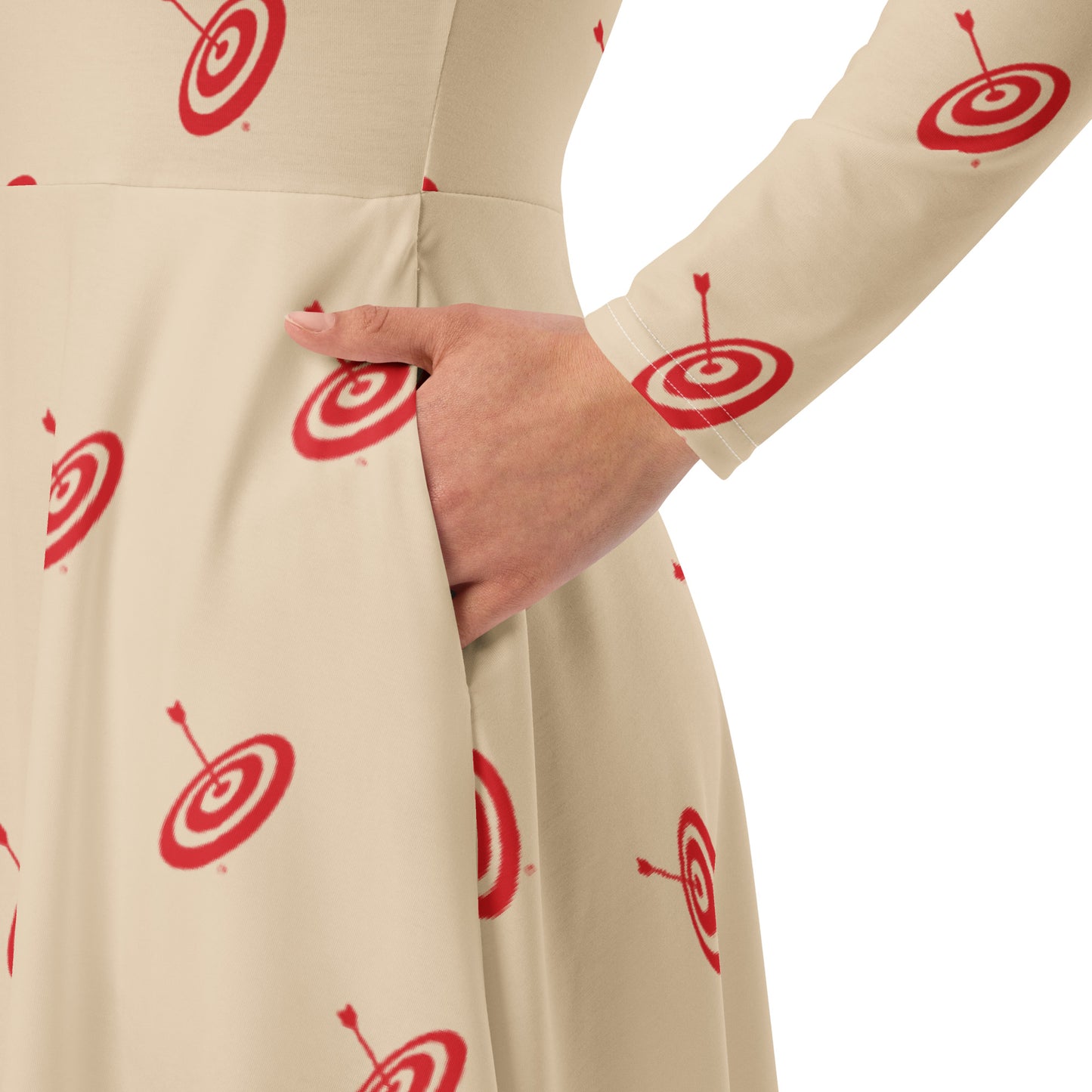 (RUNS SMALL) PI Target Print midi dress