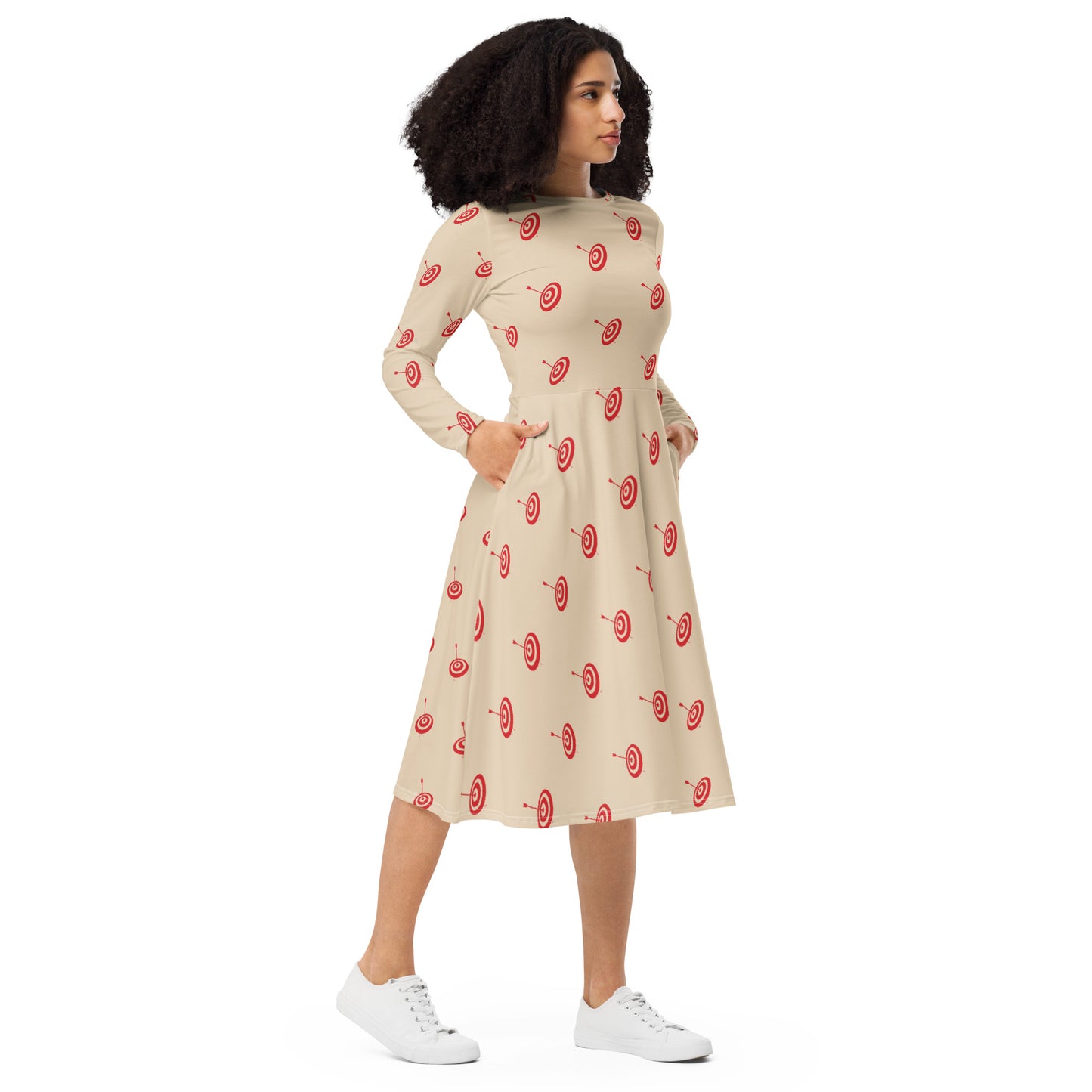 (RUNS SMALL) PI Target Print midi dress